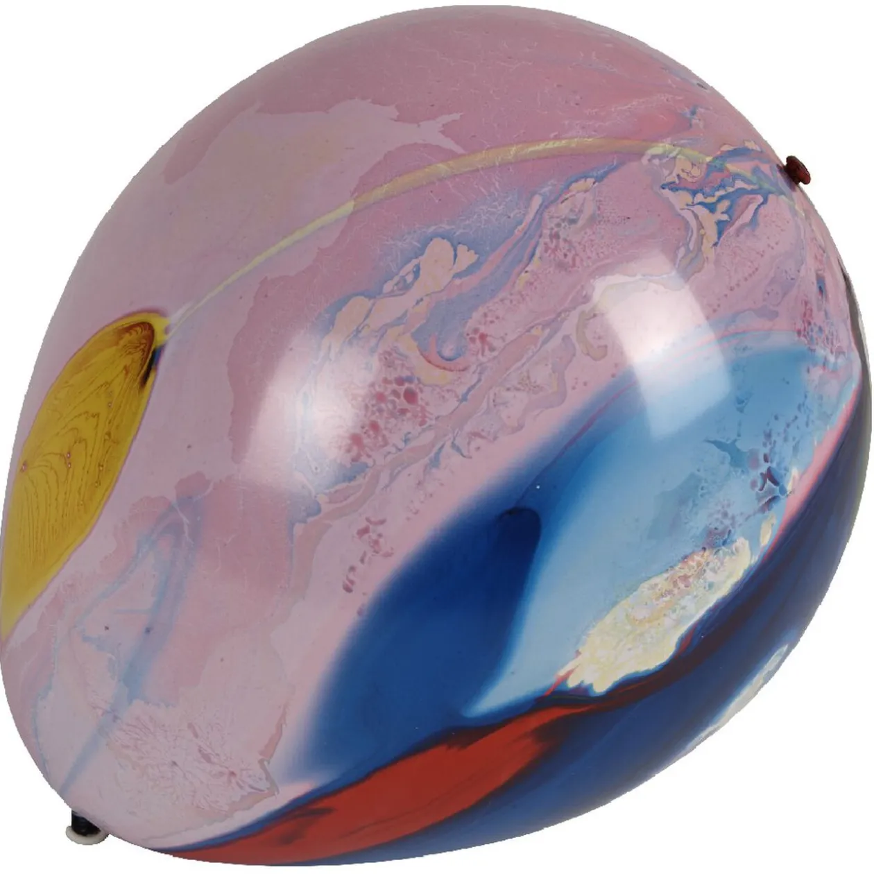 Ballon lumineux LED design marbre multicolore x4