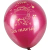 Ballon mariage bordeaux et ivoire x100