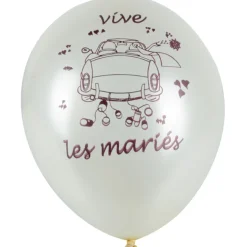 Ballon mariage bordeaux et ivoire x100