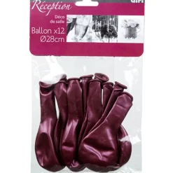 Ballon mariage rouge bordeaux x12