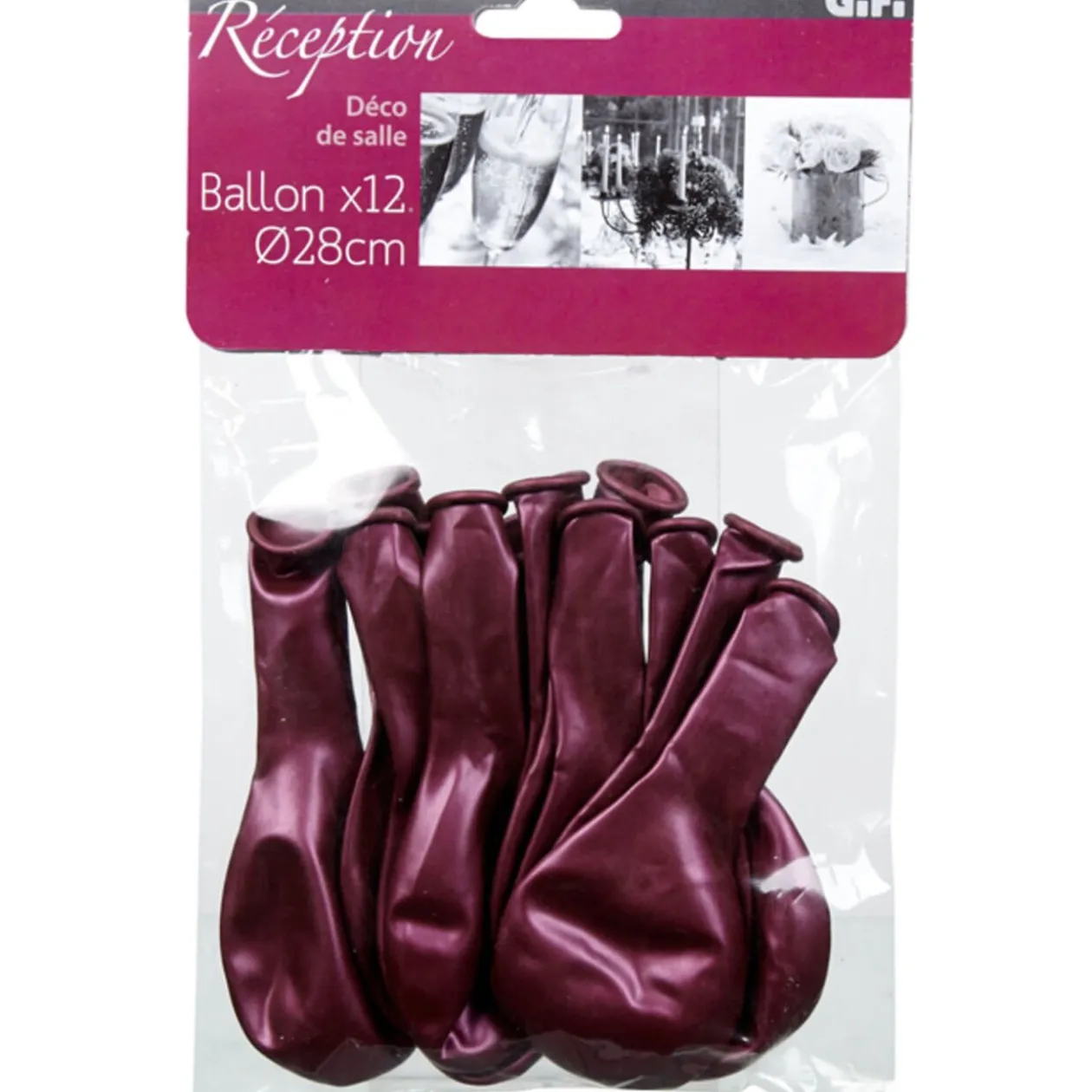 Ballon mariage rouge bordeaux x12