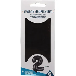 Ballon noir chiffre 2