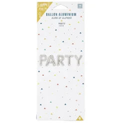 Ballon PARTY en aluminium argenté