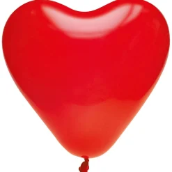 Ballon rouge en forme de coeur x8