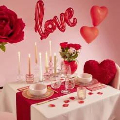 Ballon rouge en forme de coeur x8