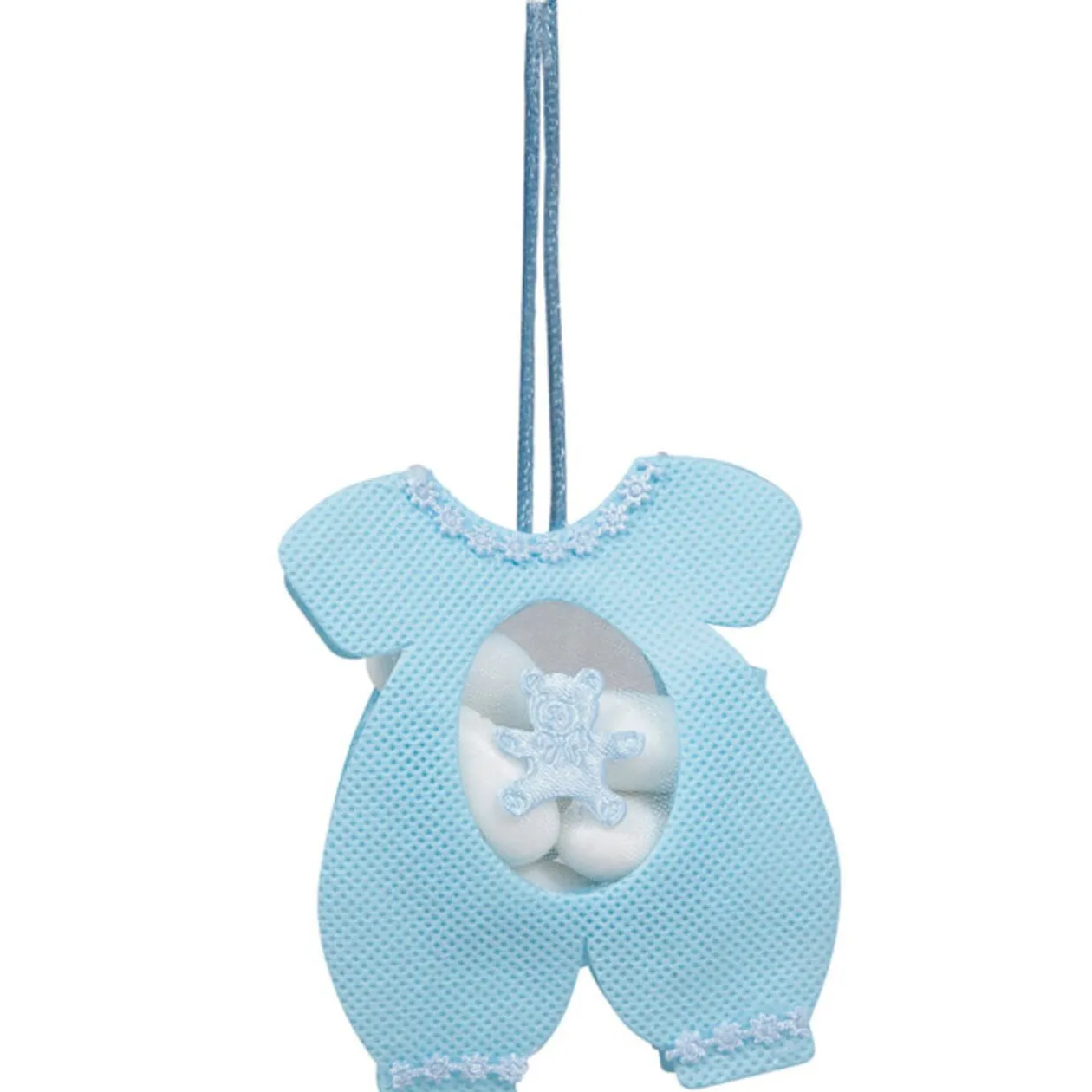 Ballotin grenouillère à dragées bleu x4