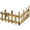 Barrière en bois lumineuse clôture de Noël 18 LED blanc chaud