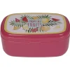 Bento rose décor fruits exotiques multicolores