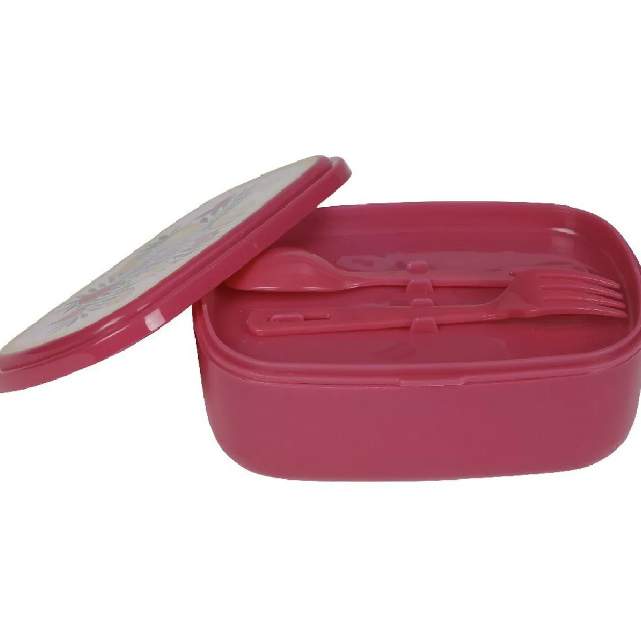 Bento rose décor fruits exotiques multicolores