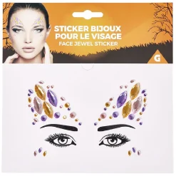Bijoux visage autocollants Halloween