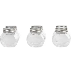 Bocal à dragées en verre avec bouchon métal x6