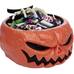 Bol à bonbons animé citrouille orange