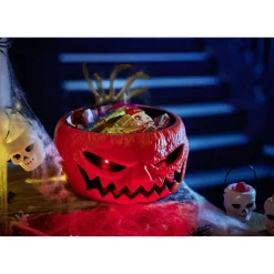 Bol à bonbons animé citrouille orange