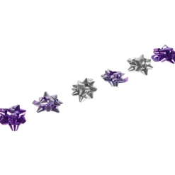 Bolduc noeud et papier cadeau rose violet argenté
