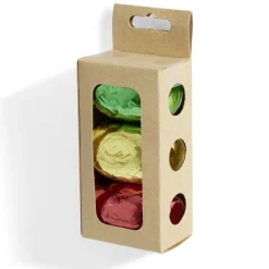 Bolduc Noël vert rouge et doré brillant x3