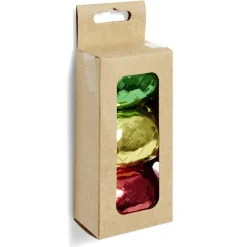 Bolduc Noël vert rouge et doré brillant x3