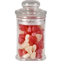 Bonbon jarre coeur Rose et Blanc125g