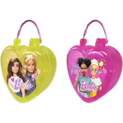 Bonbons et autocollants Barbie dans boîte forme coeur 10g