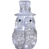 Bonhomme de neige lumineux blanc fixe h. 22 cm