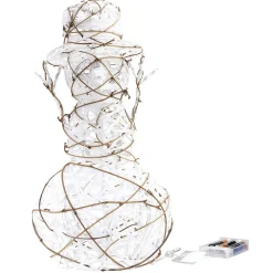 Bonhomme de neige lumineux 10 LED blanc chaud H40,5 cm