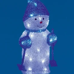 Bonhomme de neige Noël lumineux h.28 cm