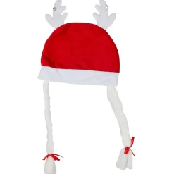 Bonnet de Noël couettes tréssées