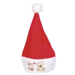 Bonnet de Noël enfant Mon premier Noël rouge blanc