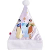 Bonnet de Noël Princesses Disney rose et blanc 26xH34cm