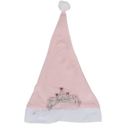 Bonnet de noël rose diadème lumineux