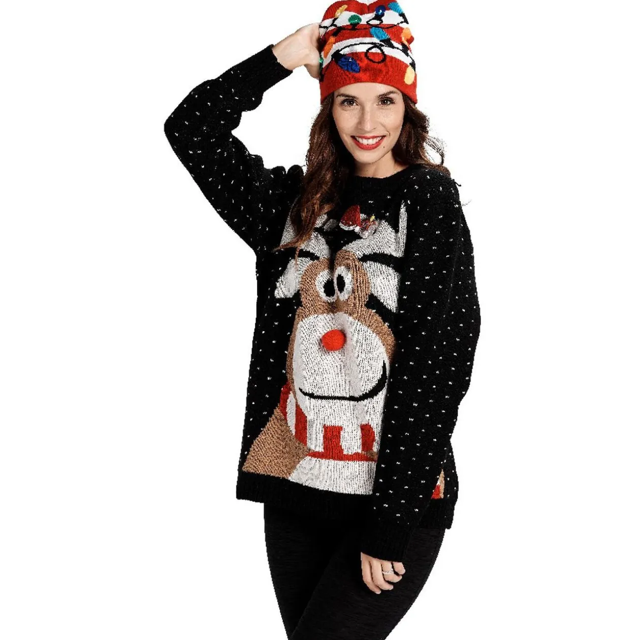 Bonnet guirlande de Noël 6 LED