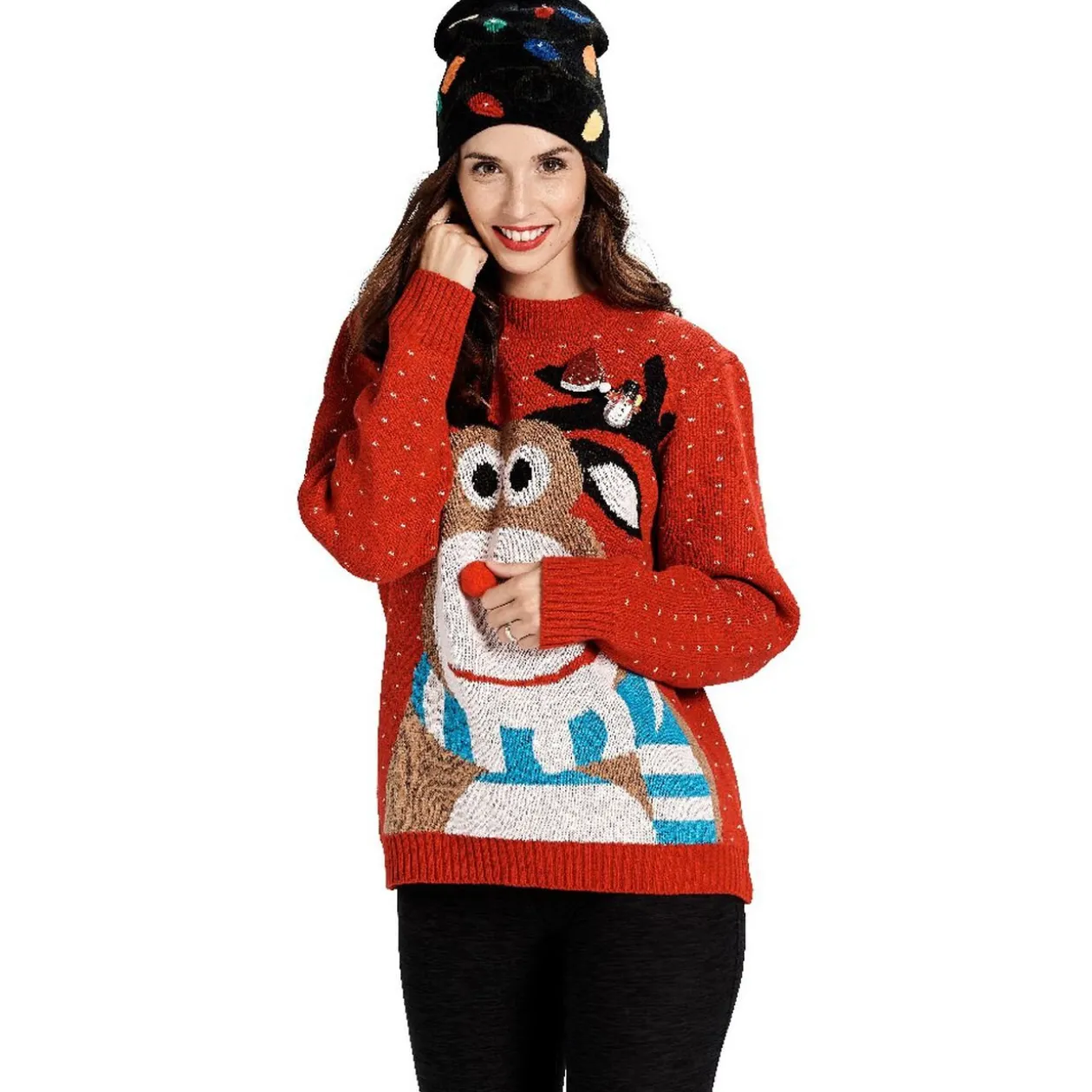 Bonnet guirlande de Noël 6 LED