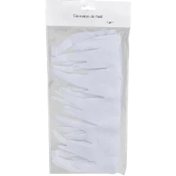 Bordure de fenêtre blanc Noël en feutrine