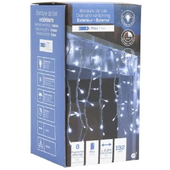 Bordure de toit lumineuse extérieur 192 LED blanches