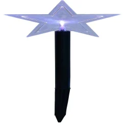 Borne solaire à planter étoile 1LED multicolore H30cm x5