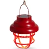 Borne solaire à suspendre rouge Ø12xH14cm
