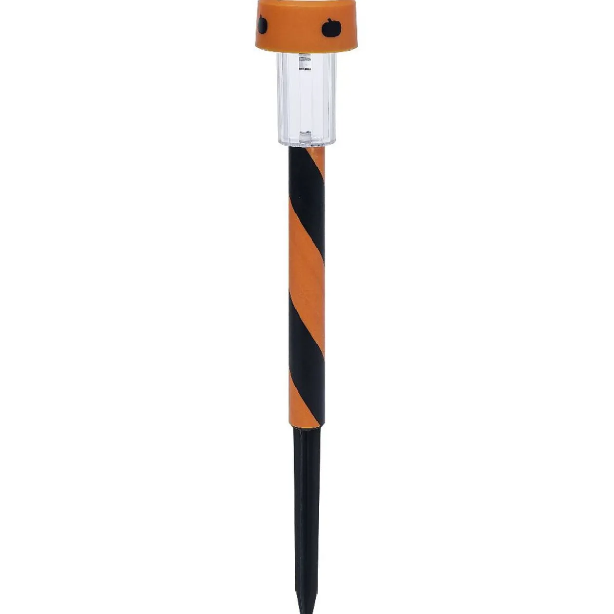 Borne solaire LED à planter noir et orange
