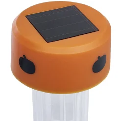 Borne solaire LED à planter noir et orange
