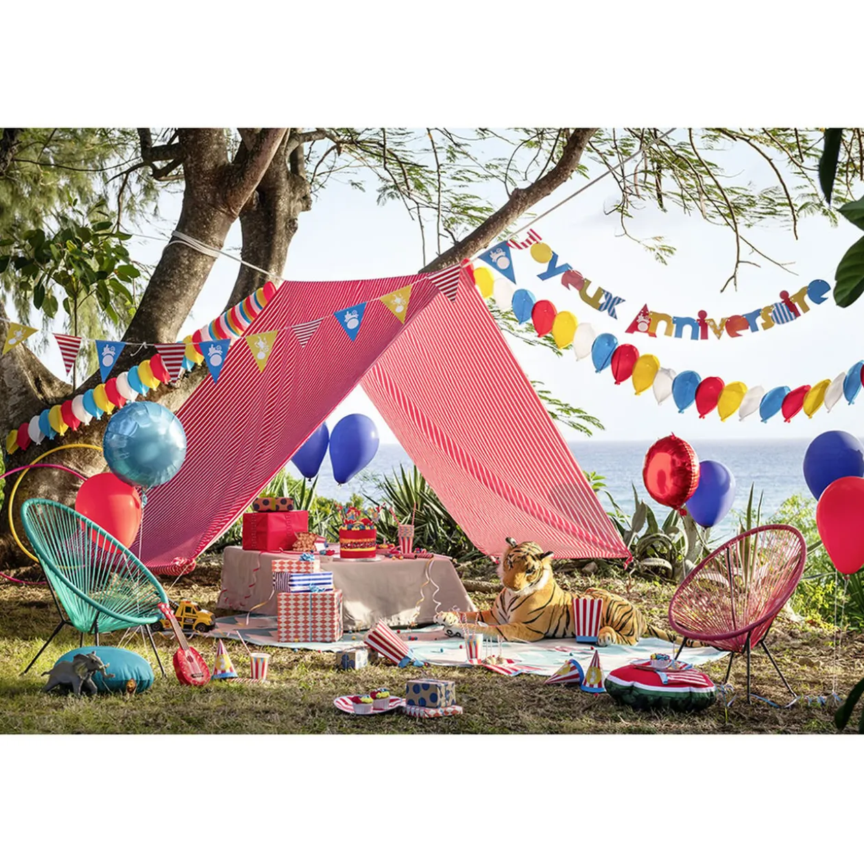 Boîte à bonbons ou pop corn Circus x 4