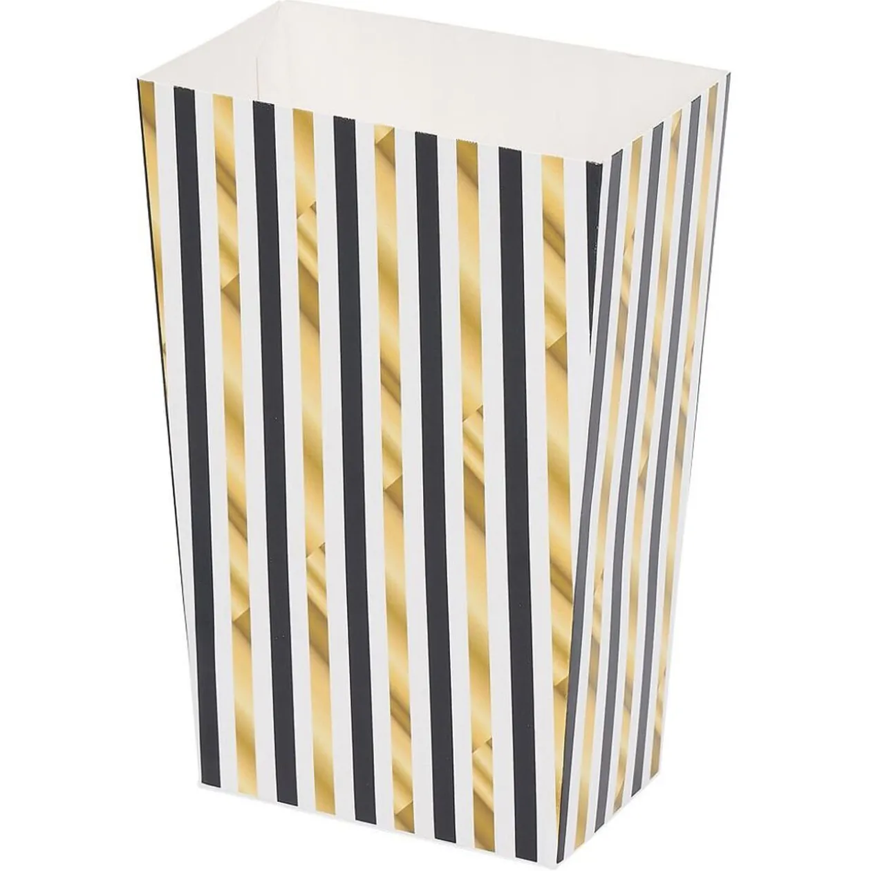 Boîte à bonbons rayures bleues et dorées thème nuit x4