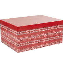 Boîte à cadeau rouge design scandinave
