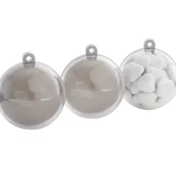 Boîte à dragées grise et transparente x3