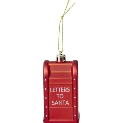 Boîte aux lettres "Letters to Santa" à suspendre rouge