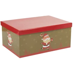Boîte cadeau motif Père Noël modèle moyen
