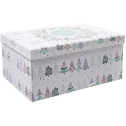 Boîte cadeau Noël Merry Christmas L.32,5 x l.14,5 x H.23 cm