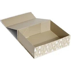 Boîte cadeau Noël pliable motif sapin