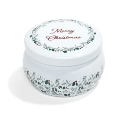 Boîte de Noël en fer Merry Christmas - 4 coloris