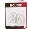 Bougie anniversaire chiffre 20