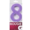 Bougie anniversaire chiffre 8 violet
