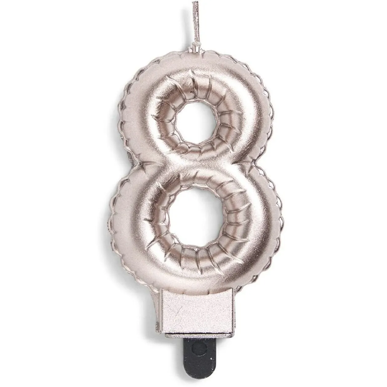 Bougie anniversaire chiffre 8 rose gold