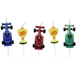 Bougie anniversaire design voiture de course x5